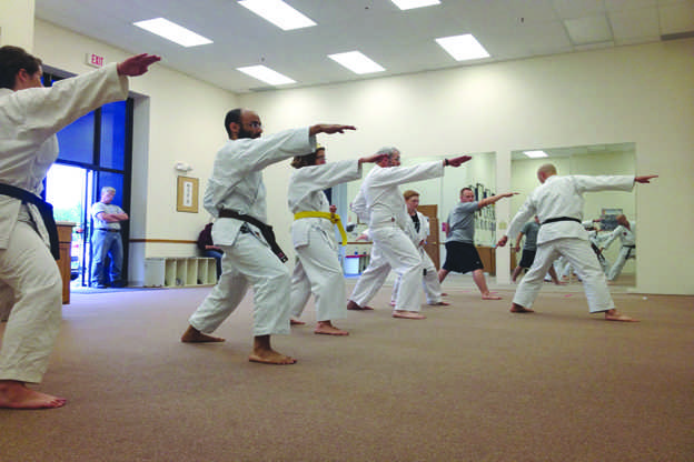 Students compete in karate