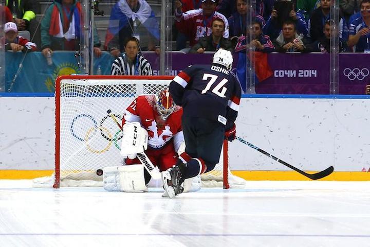 Oshie succeeds in Sochi