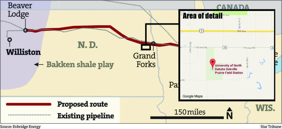 Pipeline proposal threatens prairie research