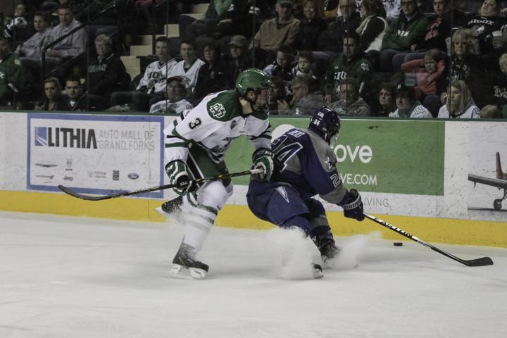Late goals lift UND over Air Force