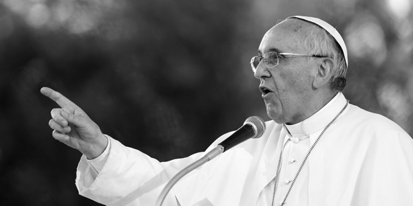 CAGLIARI, ITALY - SEPTEMBER 22:  Pope Francis delivers his speech during a meeting with young people on September 22, 2013 in Cagliari, Italy. Pope Francis heads to Cagliari on the Italian island of Sardinia for a pastoral visit that includes celebrating mass at the Sanctuary of Our Lady of Bonaria. The Pope announced in May that he wished to visit the Marian Shrine of Bonaria or Good Air because it gave his hometown of Buenos Aires its name. During his 10-hour visit to the city of Cagliari, the Pope will also meet workers, business representatives, prisoners, the poor, young people, leading representatives from the world of culture and the islands Catholic bishops.  (Photo by Franco Origlia/Getty Images)