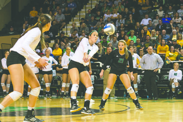 UND volleyball beats down Bison