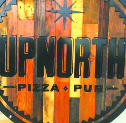 Logo for the Up North Pizza Pub. Photo by Amanda Hefner/ The Dakota Student