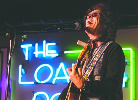 Glenn Hughes, formerly of the band Deep Purple, Black Sabbath and others, performs an original song at the Loading Dock on Saturday afternoon.