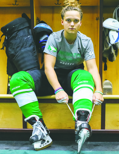 Rebekah Kolstad suits up for her sophomore season as a Fighting Hawk