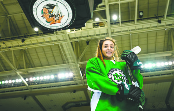 Ryleigh Houston is freshman forward on the UND womens hockey team from Winnipeg, Manitoba.