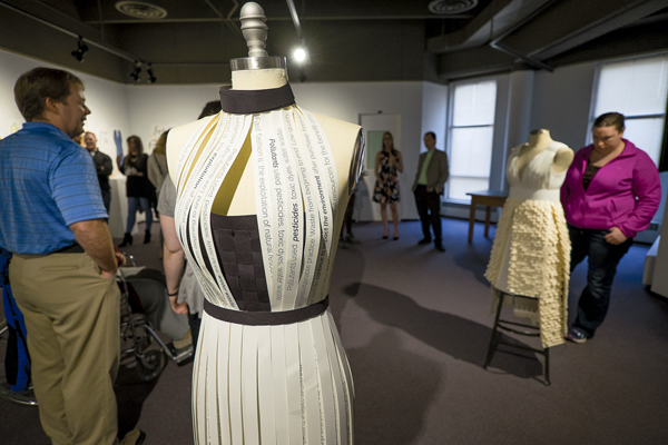 Vitoria Faccins Fast Fashion Kills was one of four BHA exhibits on display last Tuesday at Hughes Fine Arts gallery.