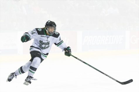 Rebekah Kolstad is one of the first UND women's hockey players to transfer to another school (MSU-Mankato) following the announcement of the program's elimination on March 29, 2017.