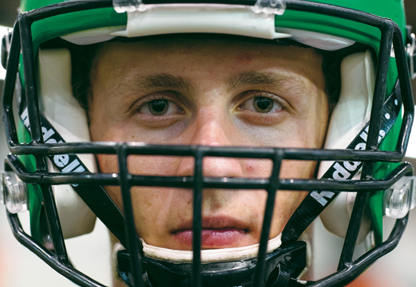 Sophomore wide receiver Noah Wanzek notched two touchdowns in the Fighting Hawks' Potato Bowl shut-out of Missouri State on Saturday, September 9, 2017.