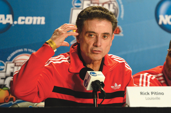 Rick Pitino, head coach of the Louisville Cardinal men's basketball team, was placed on administrative leave Wednesday, September 27, 2017 by interim president Greg Postel.