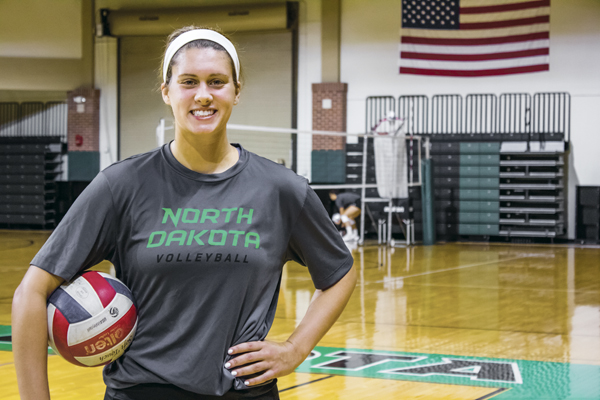 UND hitter Ashley Brueggeman was recently named MVP of the UND classic.