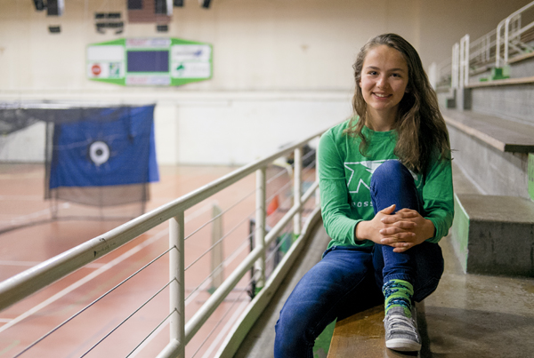 Ellyssa Peterson, a freshman student athlete from Nashwauk, Minnesota, is a member of the UND cross country team.