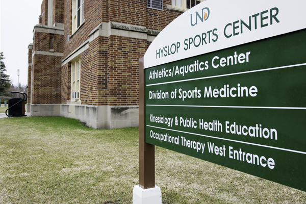 The Hyslop Sports Center is one of the prospective campus buildings to be demolished in the future, according to a 30-year campus plan released by UND on Tuesday, January 16, 2018.