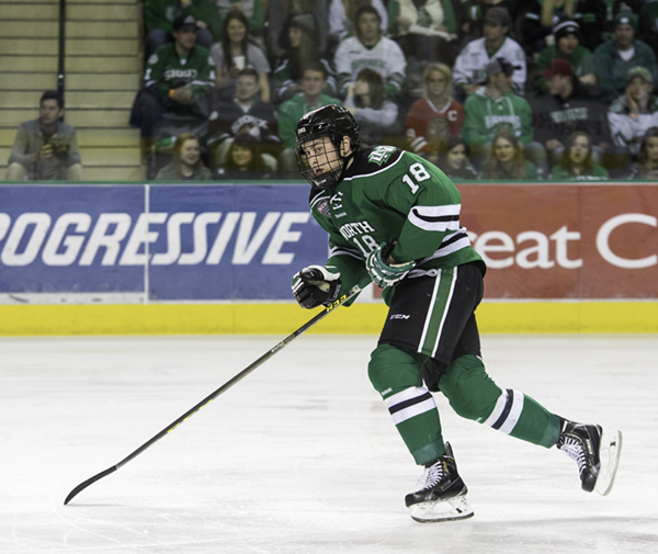 Former UND forard Chris Wilkie transferred to Colorado College at the beginning of the season and will have to sit out a year due to NCAA regulations. 