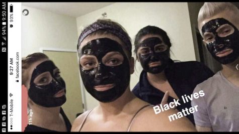 In a September 2016 photo that circulated on social media platforms, UND students posed in black charcoal masks with the caption Black lives matter.